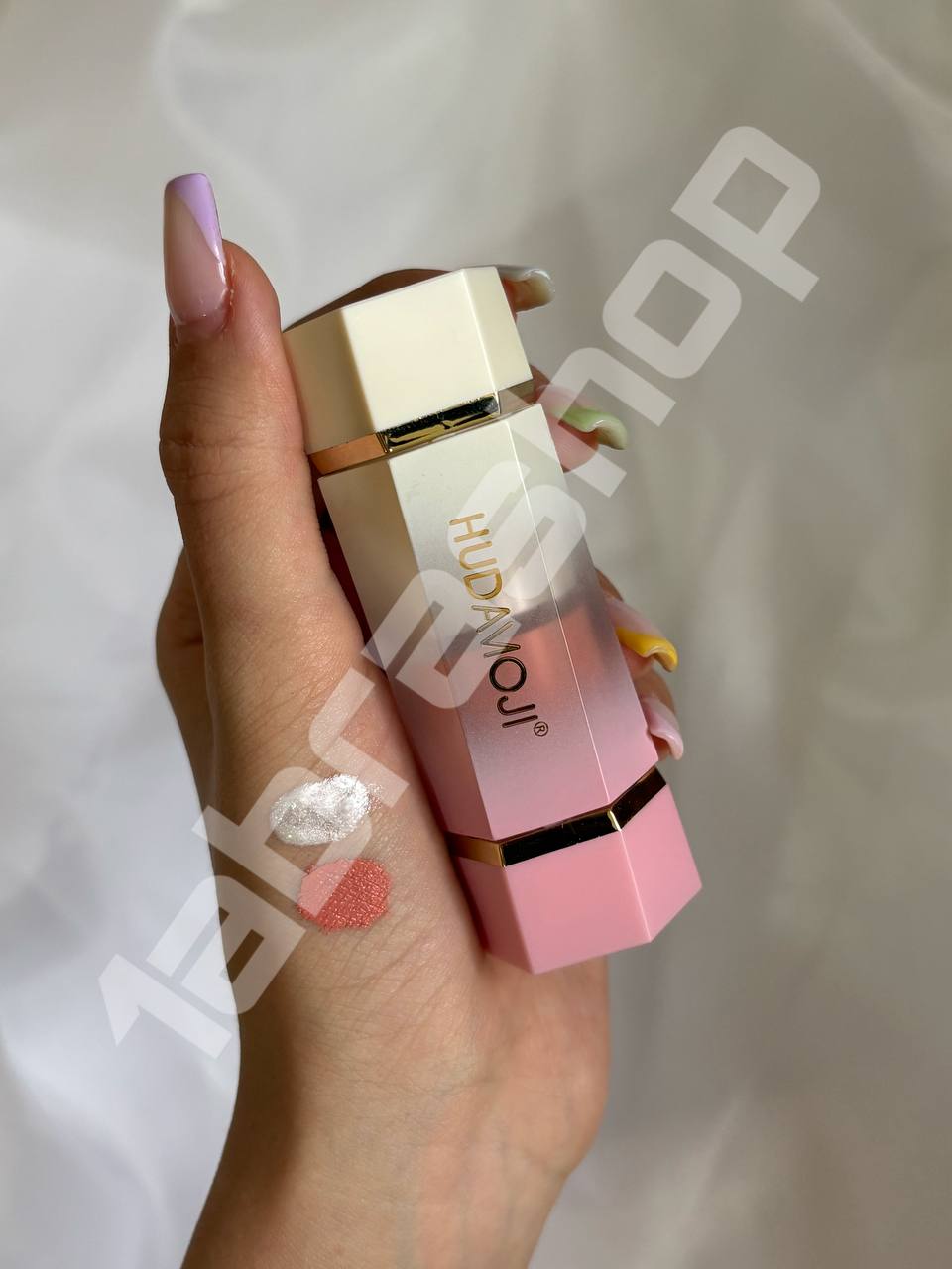رژگونه و هایلایتر دو طرفه هدی موجیHUDAMUJI