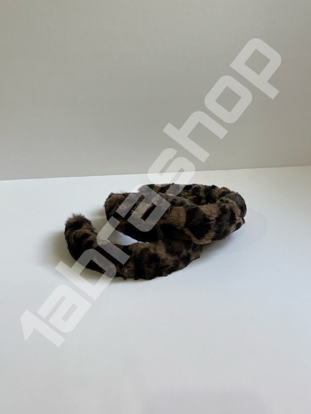 تل سر خز روسی پاییزه و زمستانه طرح پلنگی (زمینه موکای تیره)